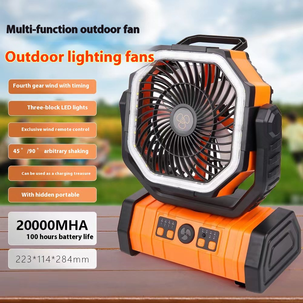 Camping Fan & Power Bank LED Light
