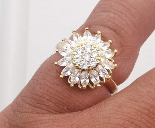 Rotating Full Diamond Ring with Decompression Shank